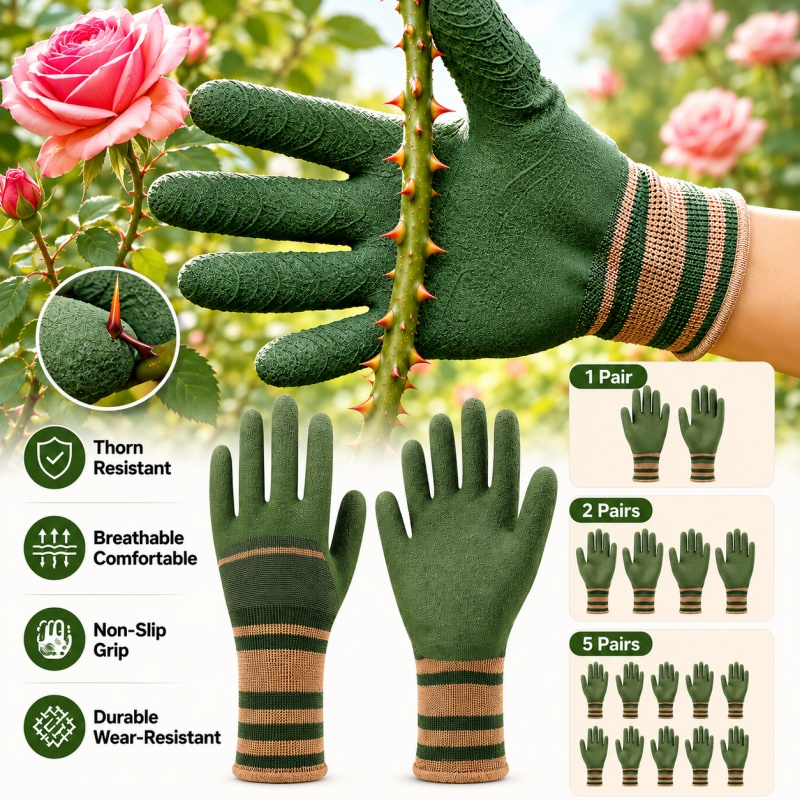 Cut Resistant Glove - Gants de jardinage multi-usages, anti-épines, imperméables,